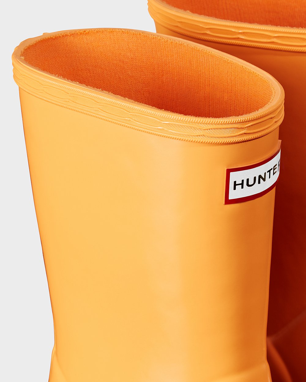 Hunter Original First Classic Gloss Rain Boots - Shop Online Kids Orange - IZAEFC410